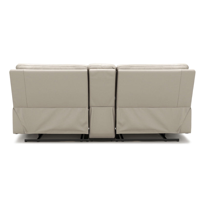 Malibu - Modern Power Motion 3 Piece Reclining Loveseat Sofa With Cup Holders - Cream Taupe Beige - R&R Furniture Gallery (Fountain Valley, CA)