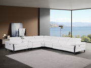 1246 - 7-Piece L-Shaped Modular Power Reclining Sectional With 4 Power Recliners And Power Headrests - R&R Furniture Gallery (Fountain Valley, CA)