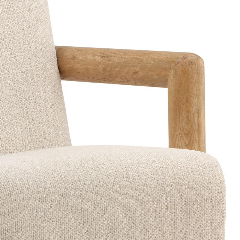Gabriette - Occasional Chair - Cream And Light Natural