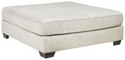 Rawcliffe - Oversized Accent Ottoman - Parchment - R&R Furniture Gallery (Fountain Valley, CA)