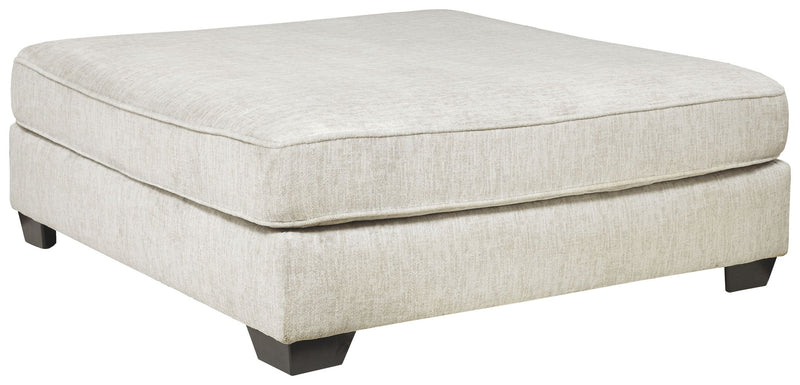 Rawcliffe - Oversized Accent Ottoman - Parchment - R&R Furniture Gallery (Fountain Valley, CA)