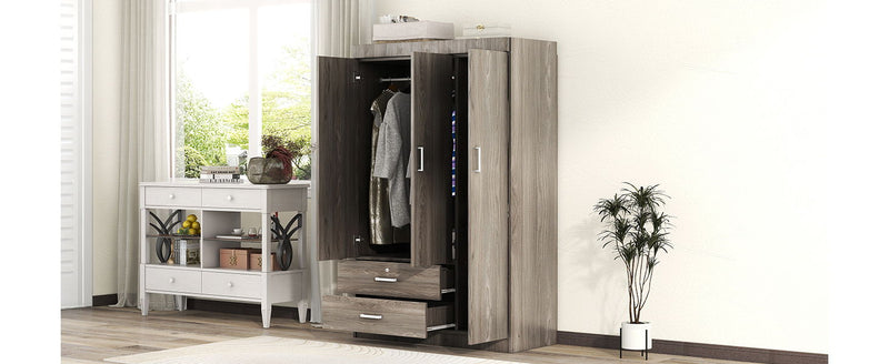 3 Door Wardrobe With 2 Drawers - R&R Furniture Gallery (Fountain Valley, CA)