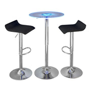 Lumi Source Spyra Ale 3-piece contemporary dining room set with adjustable bar table and matching chairs, modern design.