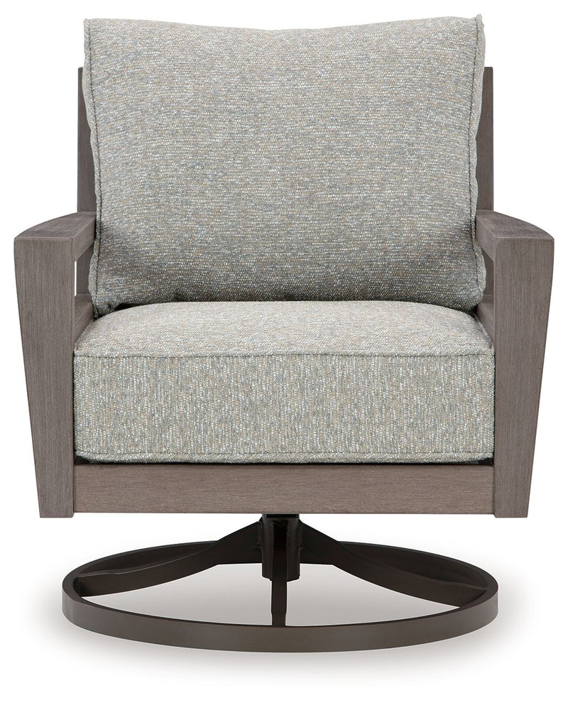 Hillside Barn - Swivel Lounge W/ Cushion - Gray / Brown - R&R Furniture Gallery (Fountain Valley, CA)
