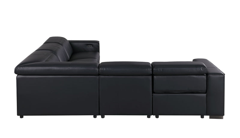 1208 - Leather Reclining Set (Sofa & Loveseat With 4 Power Recliners)