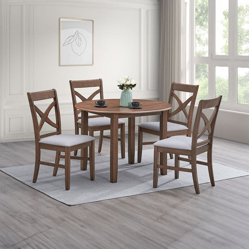 Ferris - Round Dining Table - Brown - R&R Furniture Gallery (Fountain Valley, CA)