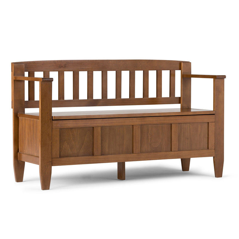 Brooklyn - Entryway Storage Bench - Medium Saddle Brown - R&R Furniture Gallery (Fountain Valley, CA)
