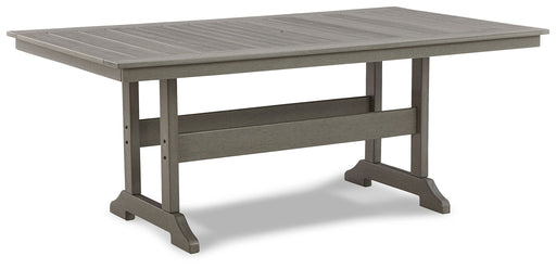 Visola - RECT Dining Table w/Umb OPT - Gray - R&R Furniture Gallery (Fountain Valley, CA)
