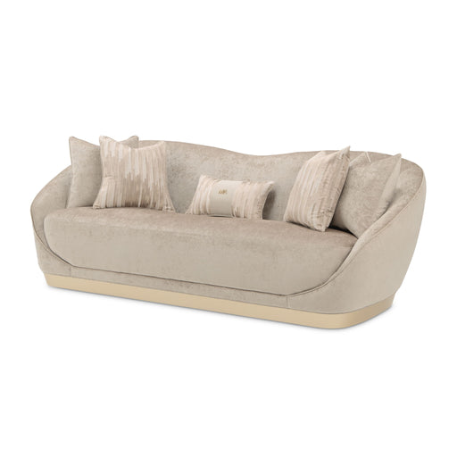 Michael Amini La Rachelle stationary sofa with plush upholstery and elegant design, showcasing a stylish living room setup.
