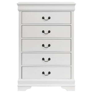 5 Drawer Bedroom Chest - White