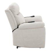 Chriki - Power Recliner With Lift & Heating & Massage - Beige Fabric - R&R Furniture Gallery (Fountain Valley, CA)