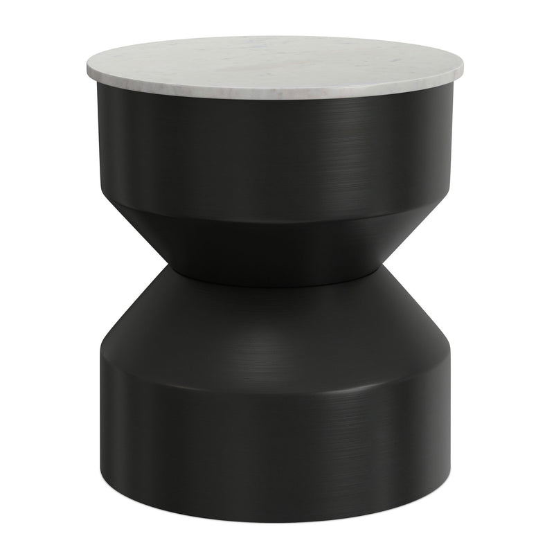 Maxine - Side Table - Black White - R&R Furniture Gallery (Fountain Valley, CA)
