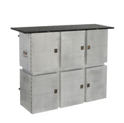 Brancaster - Bar Table With Marble Top - Marble Top & Aluminum - R&R Furniture Gallery (Fountain Valley, CA)