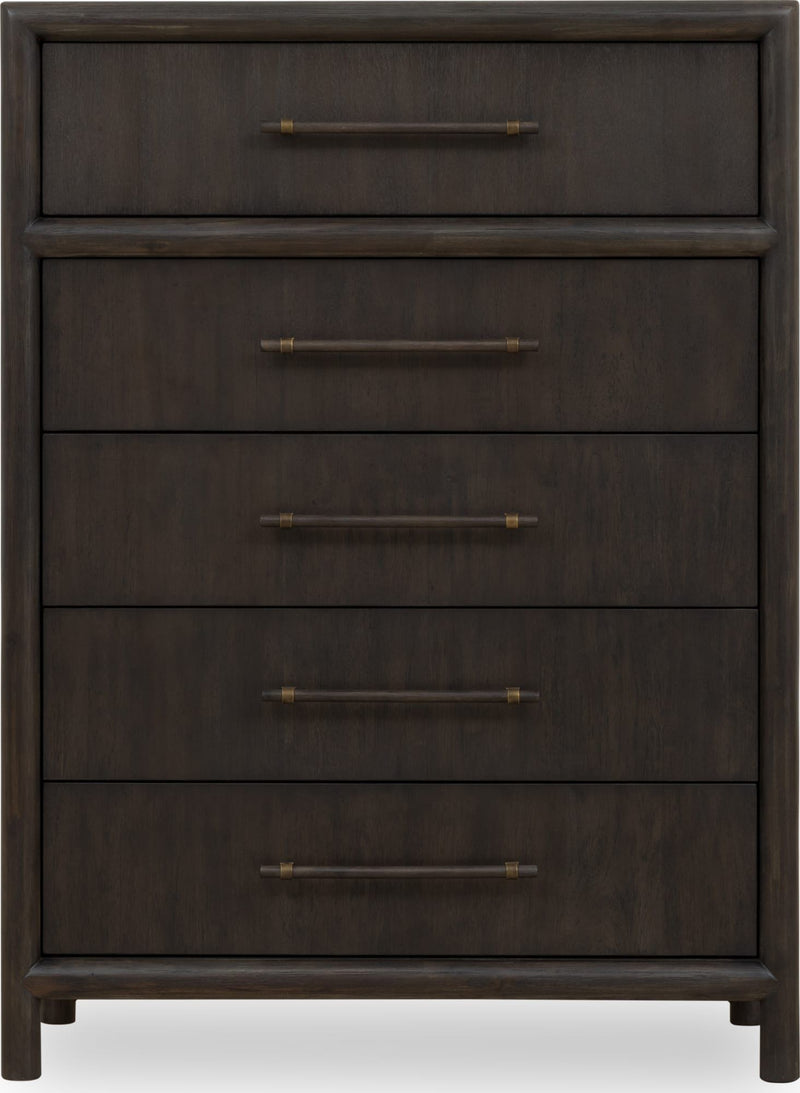 Dorsey Five Drawer Chest in Basalt Grey