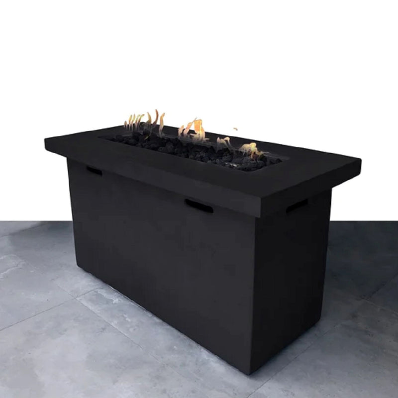 Reinforced Propane Outdoor Fire Pit Table Durable Construction - Charcoal - R&R Furniture Gallery (Fountain Valley, CA)