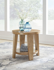 Kristiland - Round End Table - Light Brown - R&R Furniture Gallery (Fountain Valley, CA)
