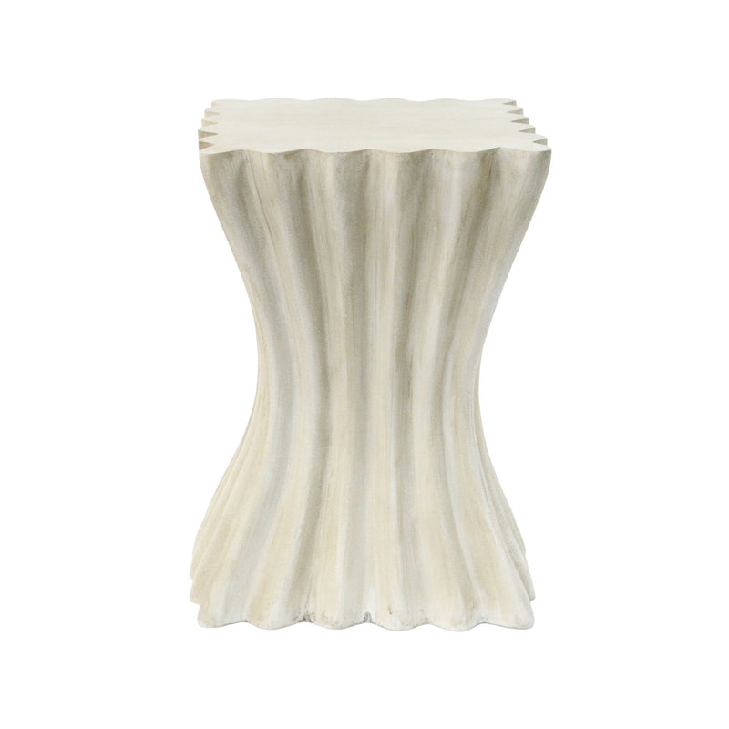 Mgo Archaistic Wavy Side Table - Antique Sandstone - R&R Furniture Gallery (Fountain Valley, CA)