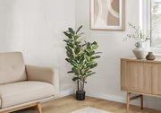 47" Tall, Artificial Plant, Oak Tree, Indoor, Faux, Fake, Floor, Greenery, Potted, Real Touch, Decorative - Green / Black - R&R Furniture Gallery (Fountain Valley, CA)