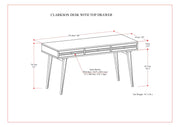 Clarkson - Desk - Rustic Natural Aged Brown - R&R Furniture Gallery (Fountain Valley, CA)