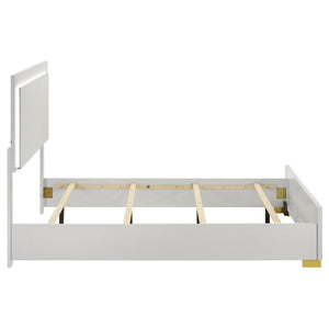 Full LED Panel Bed With Touch Activated Lighting - White