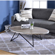Allis - Coffee Table - Weathered Gray Oak & Metal - R&R Furniture Gallery (Fountain Valley, CA)