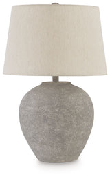 Dreward - Paper Table Lamp - Distressed Gray - R&R Furniture Gallery (Fountain Valley, CA)