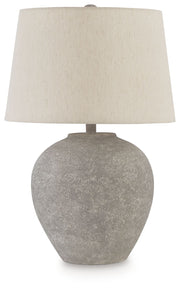 Dreward - Paper Table Lamp - Distressed Gray - R&R Furniture Gallery (Fountain Valley, CA)