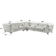 Atronia - Sectional Sofa With 4 Pillows - Beige Fabric - R&R Furniture Gallery (Fountain Valley, CA)