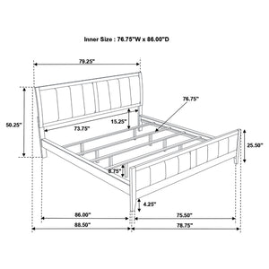 Upholstered Panel Bed With Headboard And Footboard