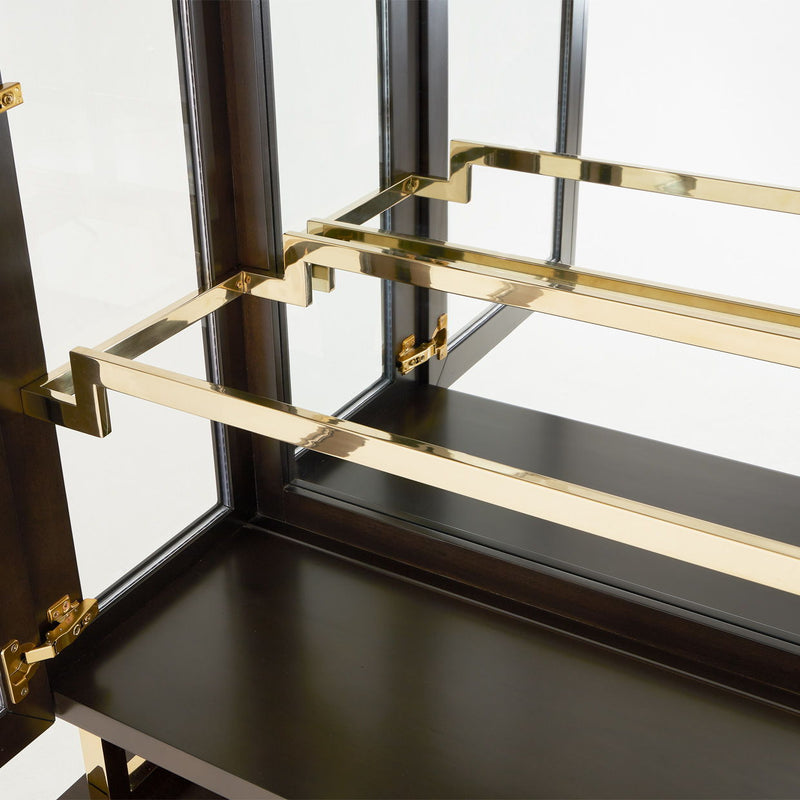 Belmont Place - Display Cabinet - White / Dark Brown - R&R Furniture Gallery (Fountain Valley, CA)