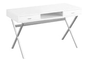 Computer Desk For Home Office, Laptop, Storage Drawers, Glossy Contemporary & Modern - R&R Furniture Gallery (Fountain Valley, CA)