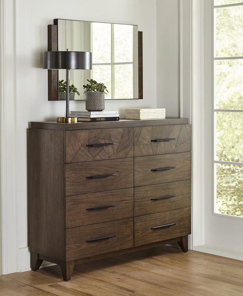 Broderick Chesser Mirror in Wild Oats Brown