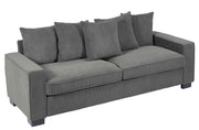 Luxe Sofa With 5 Matching Toss Pillows, Sleek Design, Spacious And Comfortable 3 Seater Couch - R&R Furniture Gallery (Fountain Valley, CA)