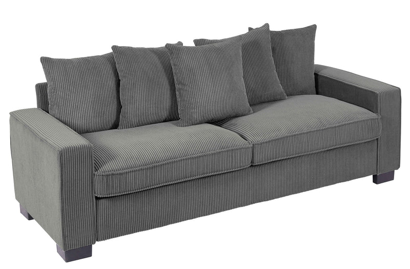 Luxe Sofa With 5 Matching Toss Pillows, Sleek Design, Spacious And Comfortable 3 Seater Couch - R&R Furniture Gallery (Fountain Valley, CA)