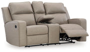 Lavenhorne - Dbl Rec Loveseat W/Console - Pebble - R&R Furniture Gallery (Fountain Valley, CA)