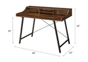 Sange - Writing Desk With USB - Walnut & Black - R&R Furniture Gallery (Fountain Valley, CA)
