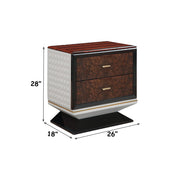 Jamonica - Nightstand With 2 Drawers - Dark Brown - R&R Furniture Gallery (Fountain Valley, CA)