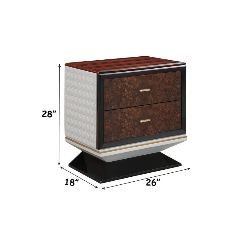 Jamonica - Nightstand With 2 Drawers - Dark Brown - R&R Furniture Gallery (Fountain Valley, CA)