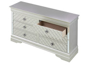 Glory Furniture Verona dresser with multiple drawers, modern wooden design, and sleek finish for bedroom storage.