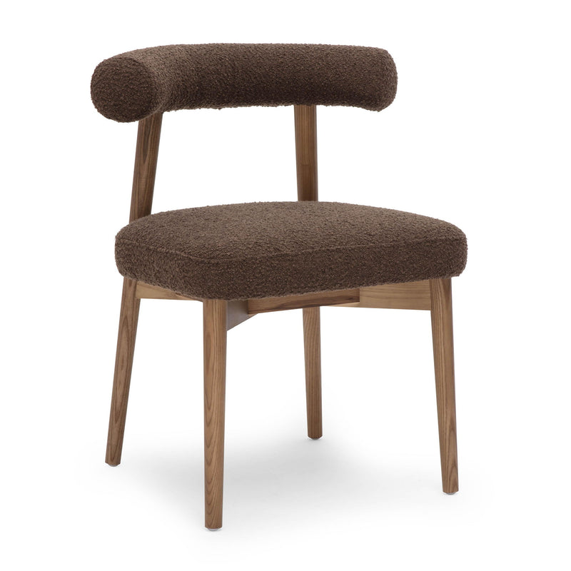 Spara - Performance Boucle Side Chair - Chocolate Brown - R&R Furniture Gallery (Fountain Valley, CA)