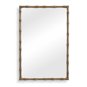 Brass Bamboo - Rectangle Mirror - Brass / Gold