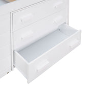 DreamHaus loft bed with integrated cabinet and shelf, showcasing a space-saving wooden loft bed with storage features