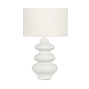 Riviera - Textured Table Lamp - Cream - R&R Furniture Gallery (Fountain Valley, CA)