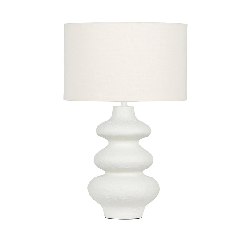 Riviera - Textured Table Lamp - Cream - R&R Furniture Gallery (Fountain Valley, CA)