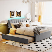 Upholstered Platform Bed With Trundle - R&R Furniture Gallery (Fountain Valley, CA)
