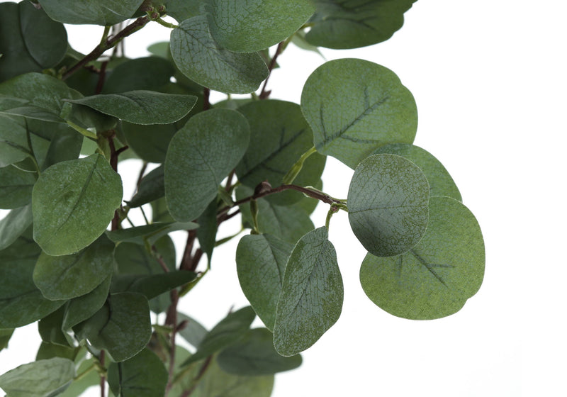 46" Tall, Artificial Plant, Eucalyptus Tree, Indoor, Faux, Fake, Floor, Greenery, Potted, Decorative - Green / Black - R&R Furniture Gallery (Fountain Valley, CA)