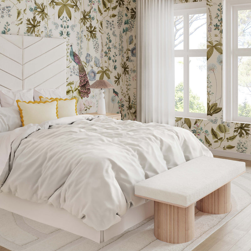 Sagano - Bench - Natural / White - R&R Furniture Gallery (Fountain Valley, CA)