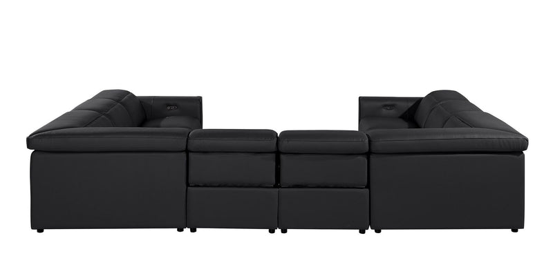1224 - 8-Piece U-Shaped Sectional Sofa In With 4 Power Recliners & Power Headrests