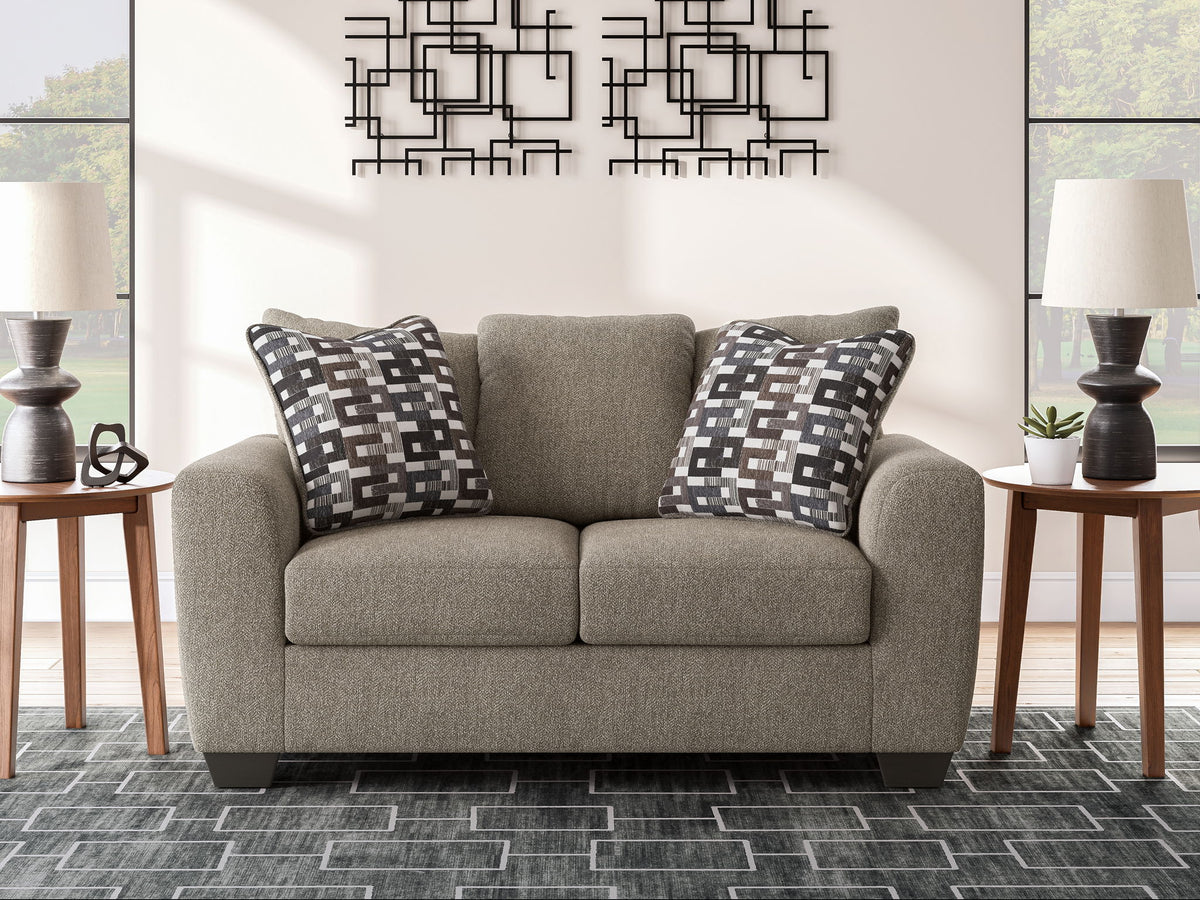 Triston-Peaks - Loveseat - Suede - R&R Furniture Gallery (Fountain Valley, CA)