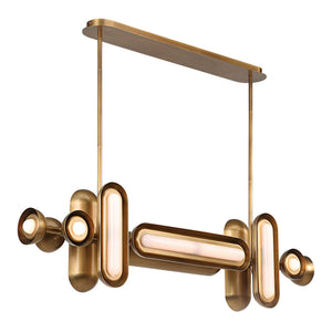 Dot Dash - 12 Light Pendant - Brass